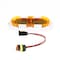Truck-Lite 60 Series, Led, Yellow Oval, 26 Diode, Auxiliary Turn Signal, Gray Flange Mount, Fit 'N Forget 60072Y - alternate 6